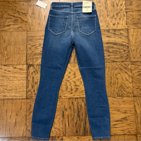 L’Agence | NWT! NEW Margot High-Rise Skinny Blue Women's Jeans Size 24 - Picture 4 of 8